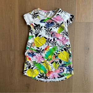 Colorful Tropical Print Dress